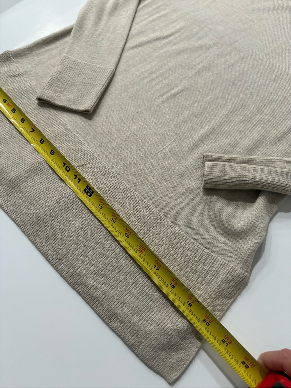 Loft Women's Turtleneck Tunic Sweater - Beige, size medium - Picture 4 of 9